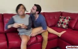 Cute Asian fucks bf and then squirts
